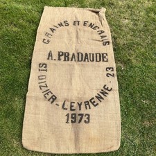Vintage French Hessian Grain Sack 1973