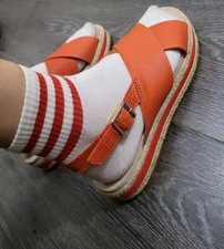 Clarks Chunky Orange Leather