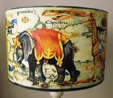 Animal Map Lampshade,light shade, Shabby chic,medieval, Free Gift