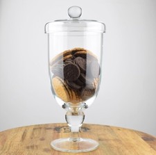 Handmade Footed Glass Jar