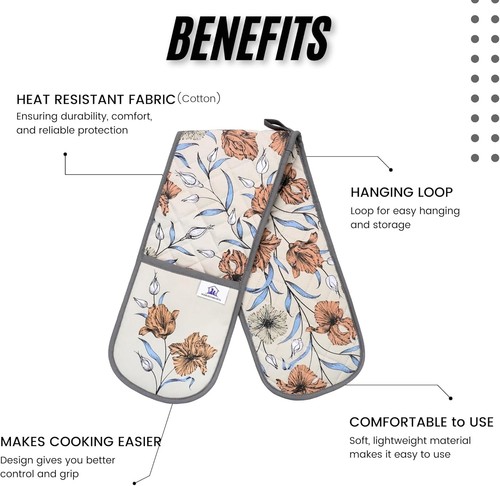 Double oven gloves heat - double,