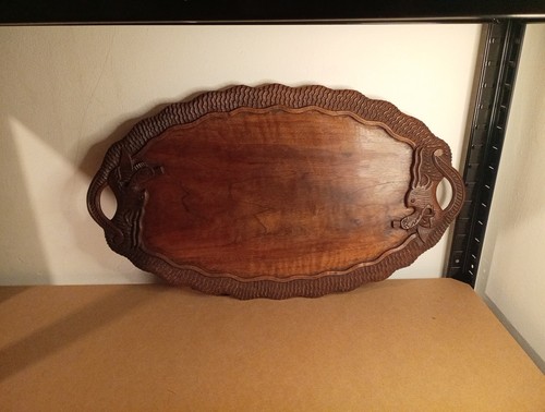 Real oriental dragon tray - real, with