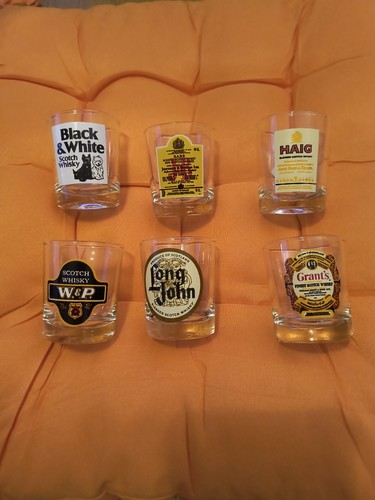 Vintage whisky shot glasses - shot, x6