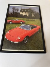 New Framed Print Alfa Romeo Spider Duetto + S3 Red Picture Poster Wall Art