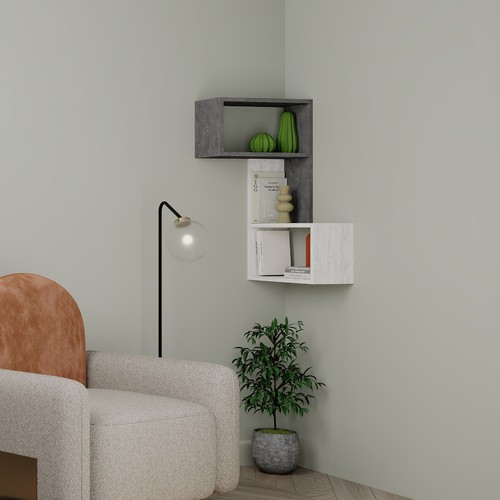 Part corner shelf - corner, 3-tier