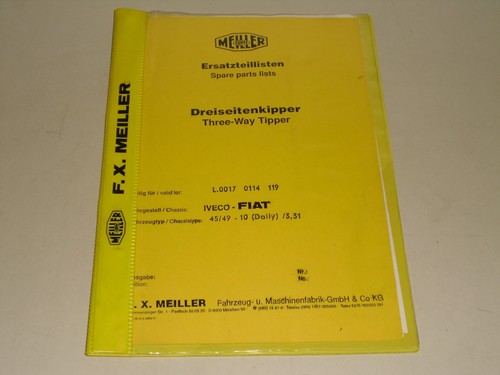 Spare parts list - list, meiller