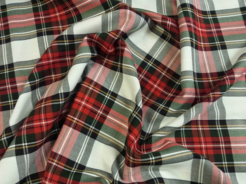 Flat weave 100 cotton tartan - weave,