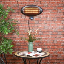 Beer Garden  2 kW Outdoor Garden Heating Wall Mounted Patio Heater in Black