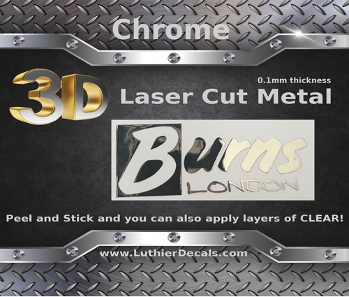 Burns guitar decal metal - guitar, 3d