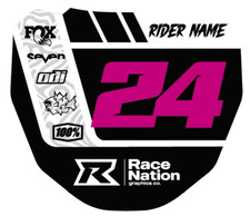 ODI DH Mountain Bike Front Number Plate Custom Thick GRAPHIC Surron Talaria 23