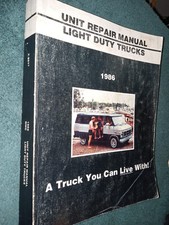 1986 GMC TRUCK SHOP MANUAL /