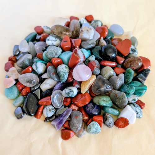 Mixed crystal tumblestones 1kg - crystal,