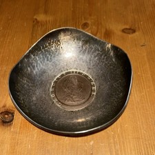 sterling silver dish planished