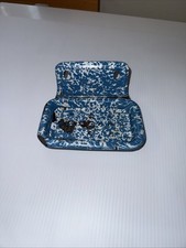 Blue & White Swirl Graniteware