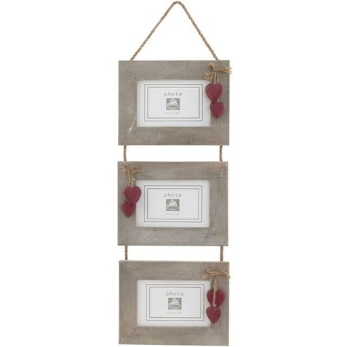 Triple red heart frame - triple,