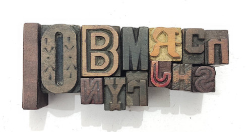 Vintage letterpress mix - 13,