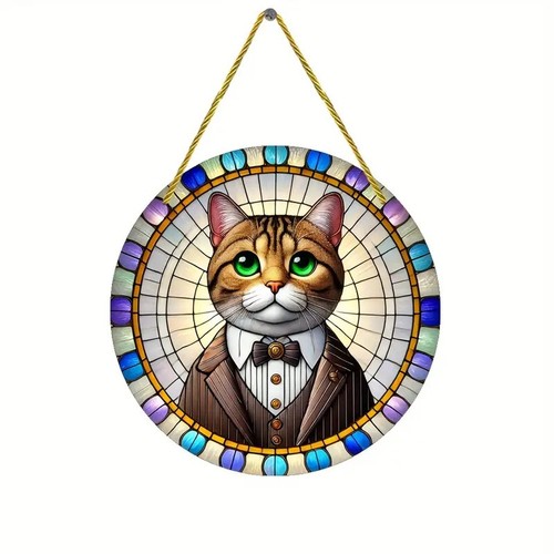 Tabby cat suncatcher hanging - cat,