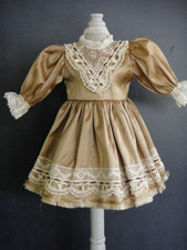 Silk Beige Dress for Antique