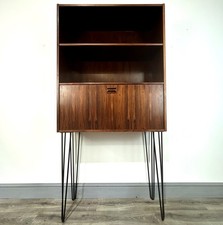 Striking Mid Century Danish Rosewood Bureau/Writing Desk On Hairpin Legs