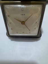 Vintage Oris Travel Alarm Clock – Swiss Made, Folding Case, Mechanical Wind-Up