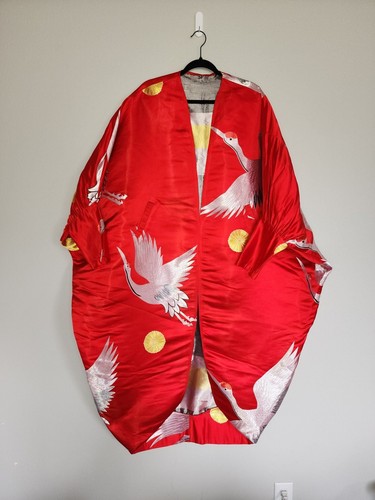 Vintage red silk japanese - red,