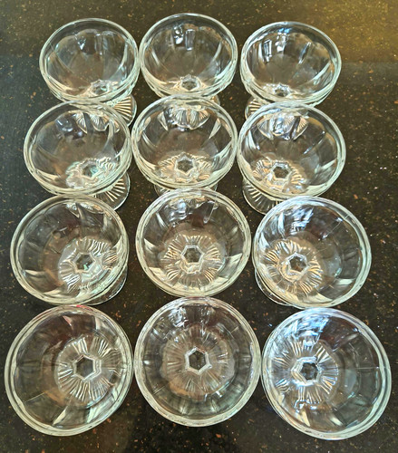 12pc clear glass coupe - 12pc,