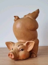 Vintage 1960s Butchers Shop Piggy Bank Donations Pig