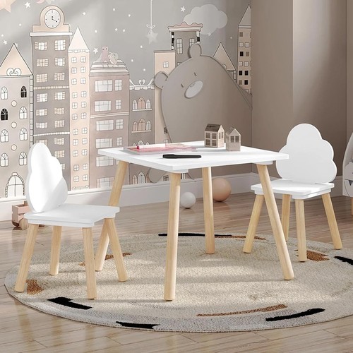 White kids table and - white, set