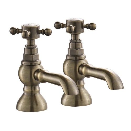 Antique brass bath taps - antique,