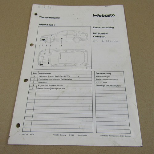 Webasto thermo top 50 - t,
