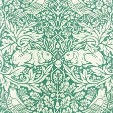 William Morris cotton fabric Brer Rabbit Art Nouveau craft teal navy quilting