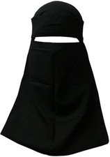 one layer niqab Plain Single