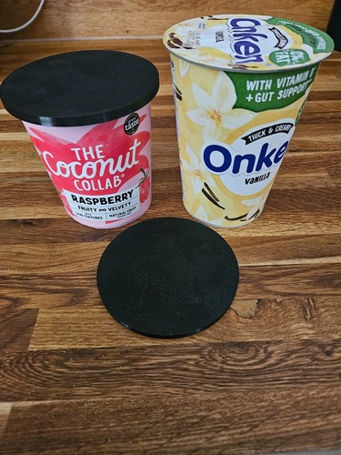 Reusable yoghurt pot - reusable, lids