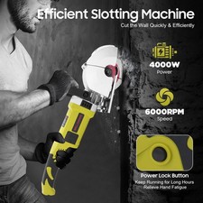 4000W Wall Chaser Concrete Saw Electric Groove Cutting Machine Slotter Saw Blade