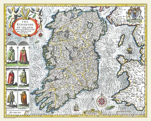 Old map ireland - map,