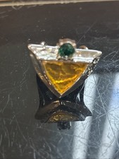 Mawi London Heirloom Ring Silver Yellow Green Women Costume Jewellery