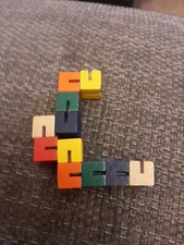 Wooden Twisty Fidget Blocks Sensory Fiddle Toy Adhd Autism Stress Relief