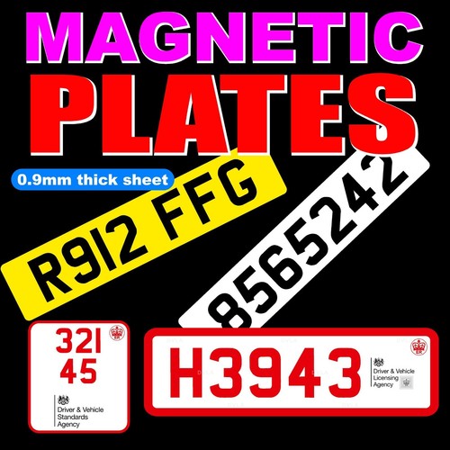 Magnetic trade plate yellow - plate,,