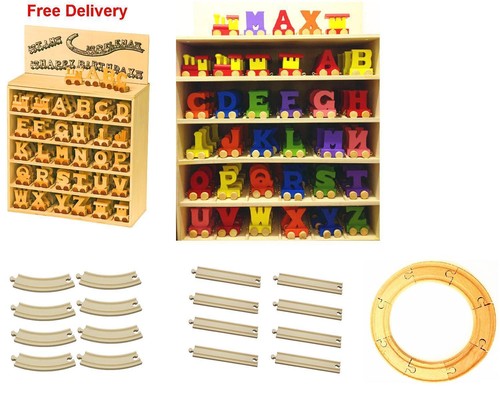 Wooden name train letters set - name,
