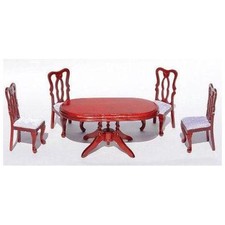 Deluxe oval table 4 - oval, chairs