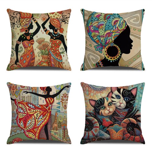 African woman throw pillow - african,