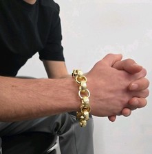 Mens 9ct Gold XP 16mm Ornate