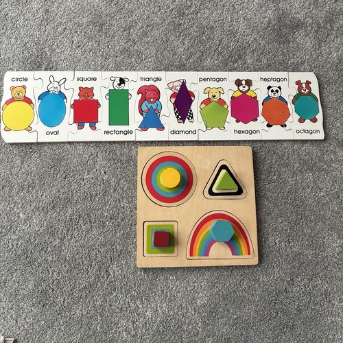 Wooden shape puzzles early - wooden,