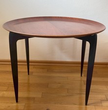 ❗Fritz Hansen & Willumsen Teak Tray Table Tray BLACK LEGS Danish Teak Vintage❗