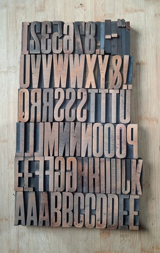 Wooden letterpress printing - wooden,