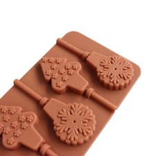 Christmas Snowflakes Silicone Lollipop Mould | Ice Lolly Mould | Candy Dessert