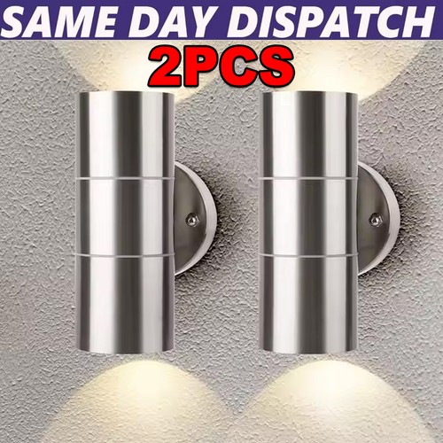 Gu10 wall lights stainless - 2x,