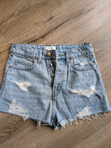 Blue denim ripped - h&m, cotton