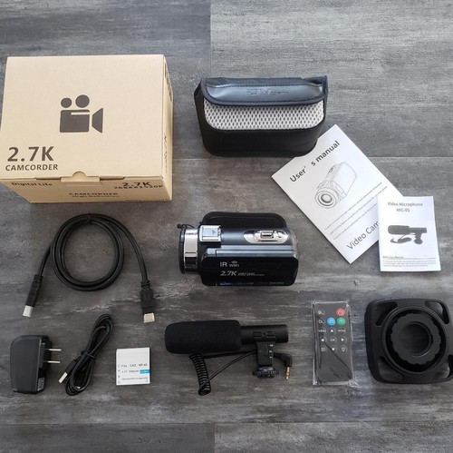 Black video camcorder - 2.7k,