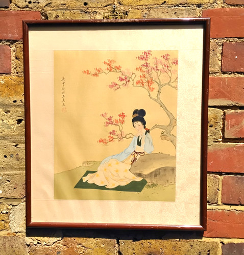 Chinese painting silk by - painting, on